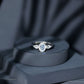 Natural Moonstone Three Stone Engagement Ring