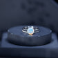 Natural 2 Carat Ethiopian Opal Diamond Solitaire Engagement Wedding Ring Set