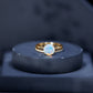 Natural 2 Carat Ethiopian Opal Diamond Solitaire Engagement Wedding Ring Set