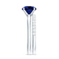 2.7 Carat Round Shape Lab Created Blue Sapphire Solitaire Wedding Ring Set with Diamond Band
