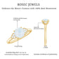 0.8 Carat Moonstone Solitaire Engagement Ring with Diamond Trio
