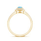 Classic Aquamarine and Diamond Teardrop Engagement Ring with Double Halo