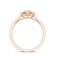 Anillo de compromiso de aspecto vintage de ópalo arcoíris etíope ovalado natural con diamantes