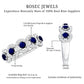 Classic Blue Sapphire Half Eternity Anniversary Ring with Diamond