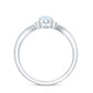 0.6 Carat Oval Cut Moonstone Solitaire Ring with Diamond