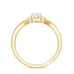 0.6 Carat Oval Cut Moonstone Solitaire Ring with Diamond
