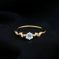 Nature Inspired Moonstone Diamond Promise Ring for Women