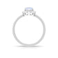 Oval Moonstone Engagement Ring with Diamond Halo