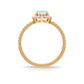 Oval Moonstone Engagement Ring with Diamond Halo