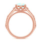 Nature Inspired 2 Carat Ethiopian Opal Engagement Ring with Diamond
