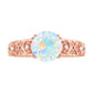 Nature Inspired 2 Carat Ethiopian Opal Engagement Ring with Diamond