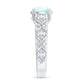 Nature Inspired 2 Carat Ethiopian Opal Engagement Ring with Diamond