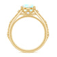 Nature Inspired 2 Carat Ethiopian Opal Engagement Ring with Diamond