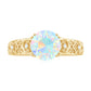 Nature Inspired 2 Carat Ethiopian Opal Engagement Ring with Diamond