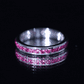 Channel Set Round Lab Created Ruby Eternity Band Ring for Women