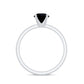 Natural 2 Carat Black Onyx Engagement Ring For Women