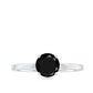 Natural 2 Carat Black Onyx Engagement Ring For Women