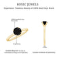 Natural 2 Carat Black Onyx Engagement Ring For Women