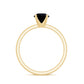 Natural 2 Carat Black Onyx Engagement Ring For Women
