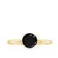Natural 2 Carat Black Onyx Engagement Ring For Women