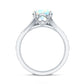 Natural Ethiopian Opal Split Shank Engagement Ring with Wedding Band