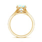 Natural Ethiopian Opal Split Shank Engagement Ring with Wedding Band