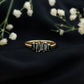 Baguette Cut Black Onyx 5 Stone Anniversary Ring