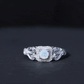 Certified Real Ethiopian Opal Retro Engagement Ring with Diamond