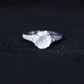 Designer Moonstone Engagement Ring with Diamond Side Stones