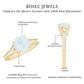 Designer Moonstone Engagement Ring with Diamond Side Stones