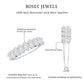 Oval Moissanite Half Eternity Wedding Band Ring
