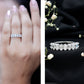Oval Moissanite Half Eternity Wedding Band Ring