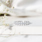 Oval Moissanite Half Eternity Wedding Band Ring