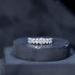 Oval Moissanite Half Eternity Wedding Band Ring