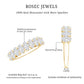 Oval Moissanite Half Eternity Wedding Band Ring