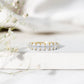 Oval Moissanite Half Eternity Wedding Band Ring