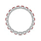 Bezel Set Round Shape Lab Created Ruby Eternity Ring