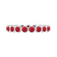 Bezel Set Round Shape Lab Created Ruby Eternity Ring