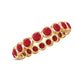 Bezel Set Round Shape Lab Created Ruby Eternity Ring