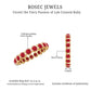 Bezel Set Round Shape Lab Created Ruby Eternity Ring
