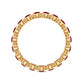 Bezel Set Round Shape Lab Created Ruby Eternity Ring