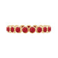 Bezel Set Round Shape Lab Created Ruby Eternity Ring