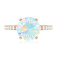 2 Carat Ethiopian Rainbow Opal Diamond Engagement Ring with Certificate
