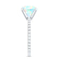 2 Carat Ethiopian Rainbow Opal Diamond Engagement Ring with Certificate