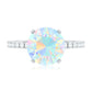 2 Carat Ethiopian Rainbow Opal Diamond Engagement Ring with Certificate