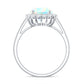Certified Real 2 Carat Ethiopian Rainbow Opal Engagement Ring with Diamond Halo
