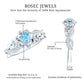 Natural Aquamarine Flower Inspired Engagement Ring With Diamond