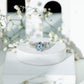 Natural Aquamarine Flower Inspired Engagement Ring With Diamond