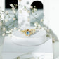 Natural Aquamarine Flower Inspired Engagement Ring With Diamond