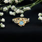 Natural Aquamarine Flower Inspired Engagement Ring With Diamond